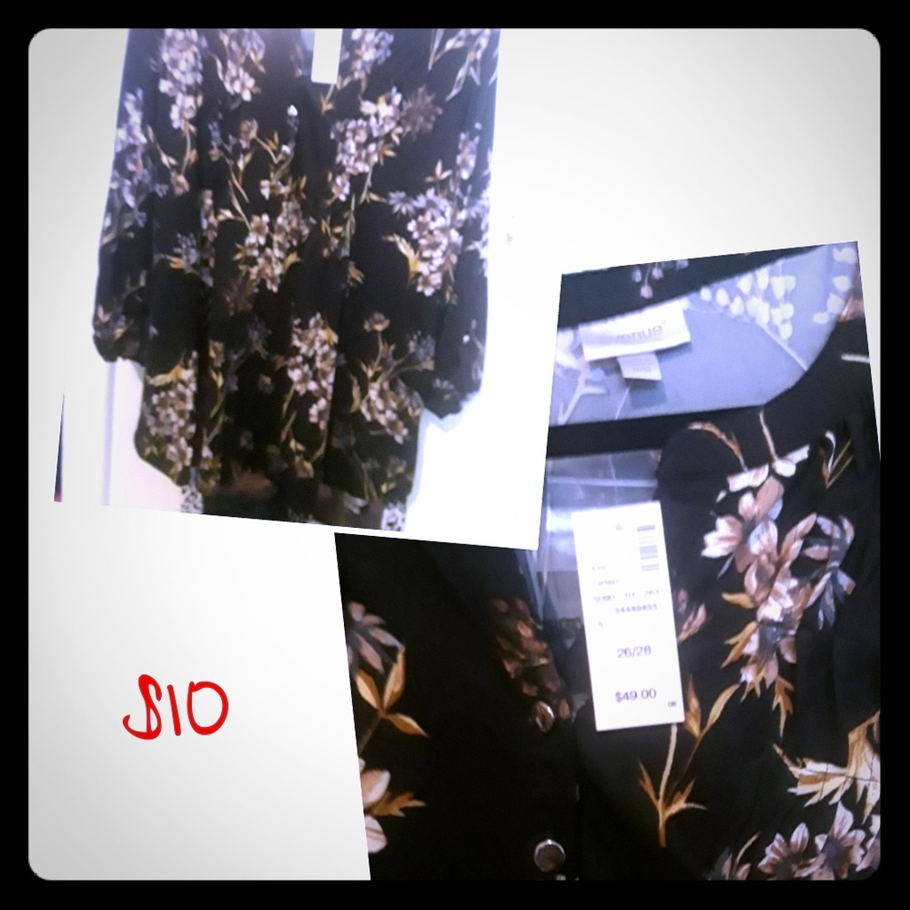 Blouse florals long sleeve